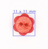 Glitterende Roze Bloem Knoop 11x11mm Knopen KNP00108